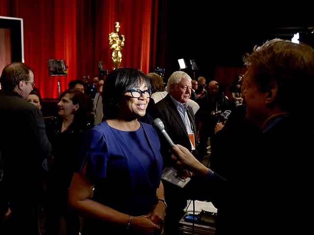 Президент Академии кинематографических искусств и наук Шерил Бун Айзекс на церемонии объявления номинантов  на 88-й Оскар. 14 января 2016 года