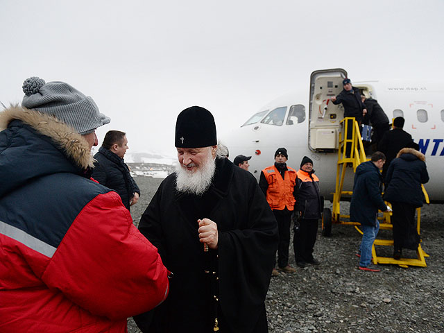 Патриарх Кирилл на станции "Беллинсгаузен"