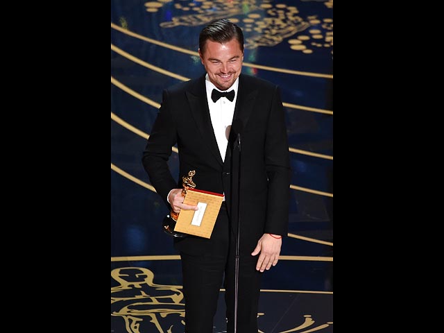 Леонардо ДиКаприо на церемонии вручения "Оскар". 28 февраля 2016 года  