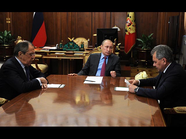 Владимир Путин на встрече с Сергеем Лавровым и Сергеем Шойгу