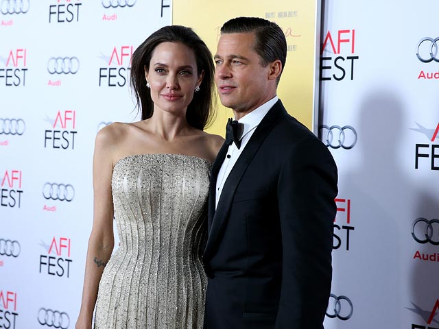 Анджелина Джоли и Брэд Питт. 5 ноября 2015 года