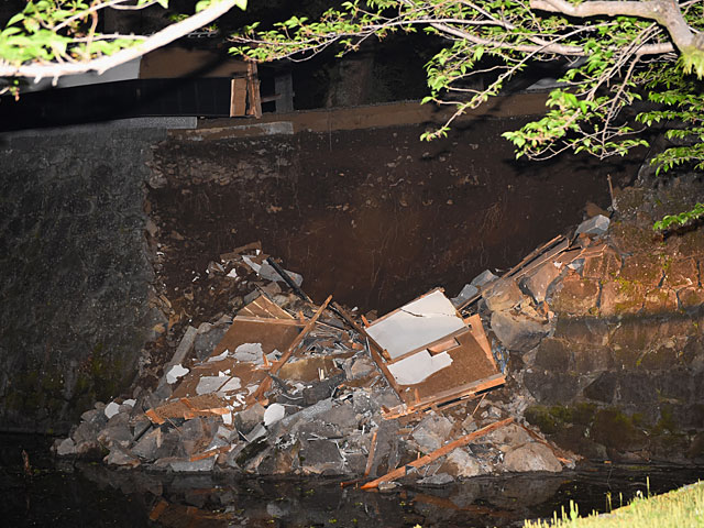 Разрушения в городе Кумамото, 14 апреля 2016 года 