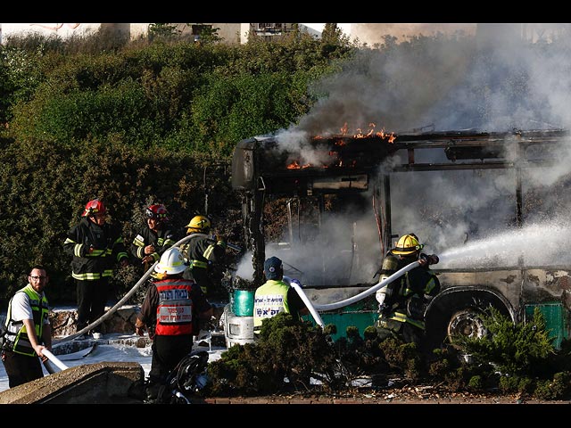 На месте теракта в 12-м автобусе в Иерусалиме