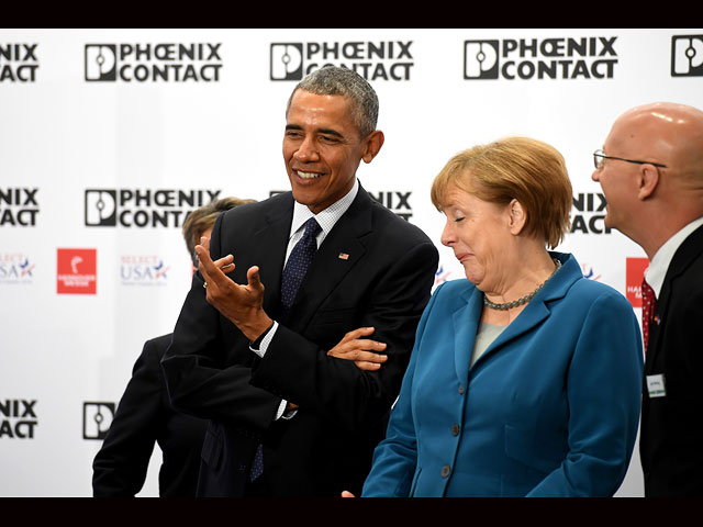 Барак Обама и Ангела Меркель посетили промышленную ярмарку в Ганновере