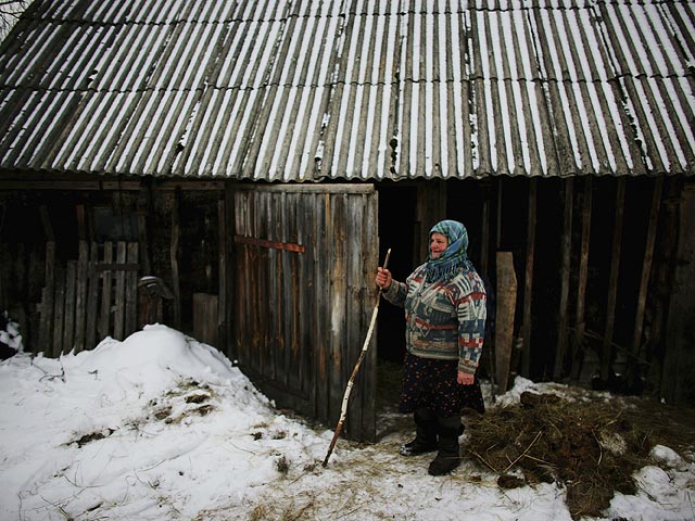 Жительница села Парышев вблизи Чернобыля