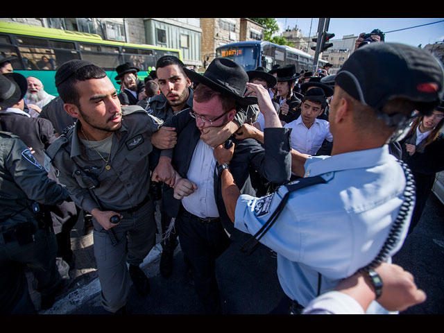 Демонстрация ультраортодоксов в Иерусалим, полиция прекратила беспорядки  