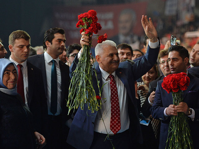 Бинали Йылдырым на съезде правящей в Турции Партии справедливости. Анкара, 22 мая 2016 года 