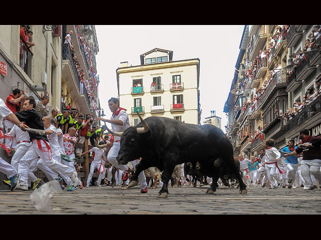 В результате забега с быками в Испании погиб один человек