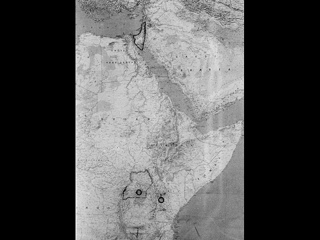Карта операции "Молния". Июль 1976 года
