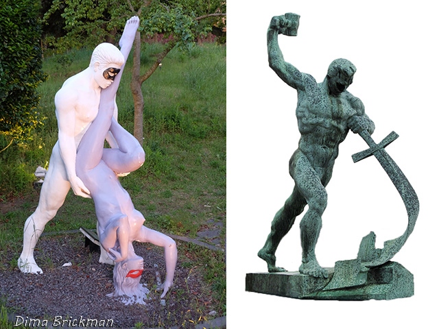 Разница между этими двумя памятниками двух эпох &#8211; ровно полвека (слева скульптура на острове Чеджу, справа - скульптура Вучетича, фото Neptuul/Wikipedia)   