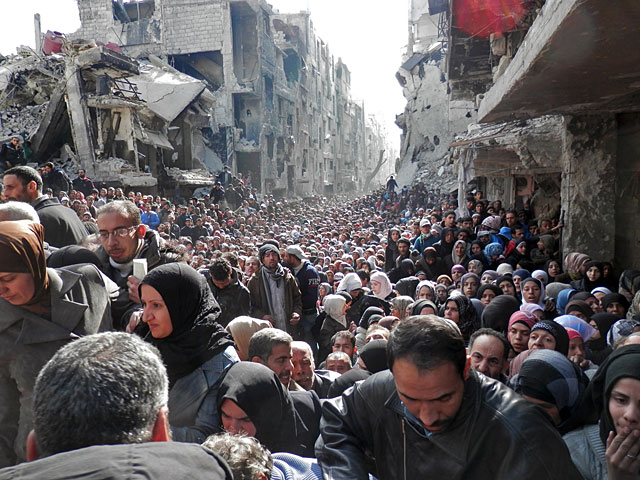 Лагерь палестинских беженцев Ярмук (Сирия). 31 января 2015 года   