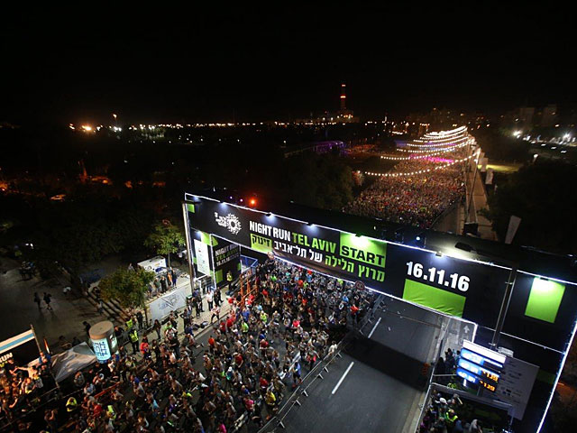 25 тысяч человек приняли участие в ночном забеге в Тель-Авиве  