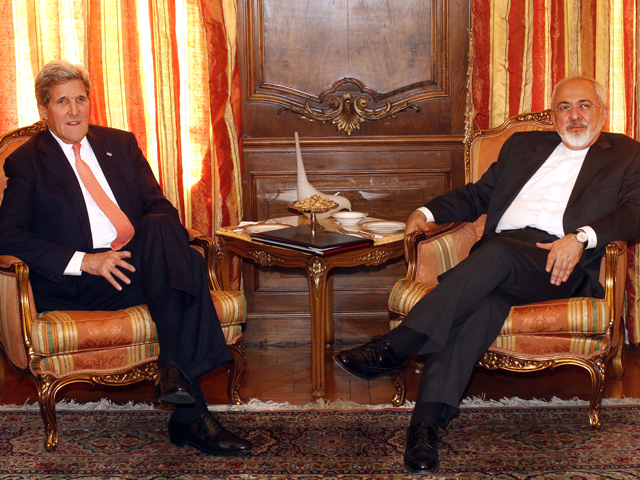 Госсекретарь США Джон Керри и глава МИД Ирана Мохаммад Джавад Зариф. Нью-Йорк, 2015 год