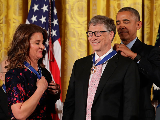 Билл и Мелинда Гейтсы на вручении Президентской Медали Свободы