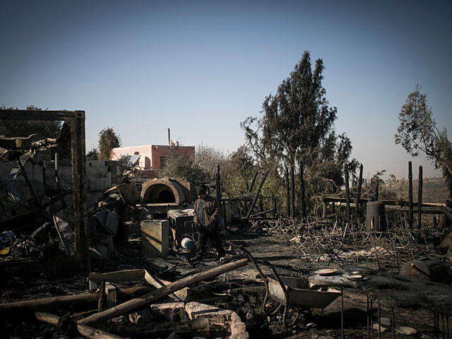 Последствия пожара в поселке Натаф