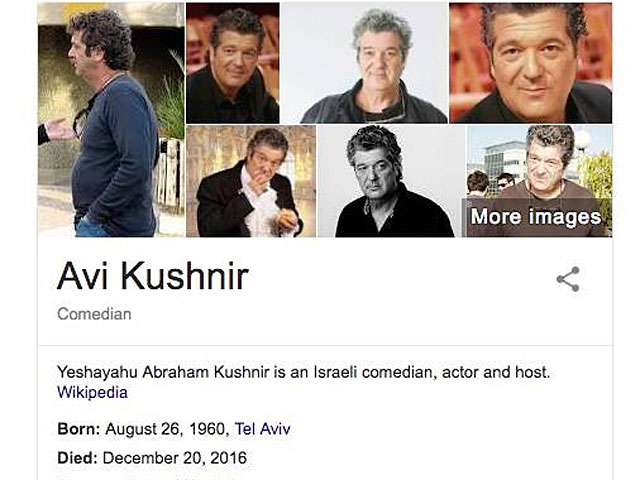 Известный израильский актер Ави Кушнер "умер" для Google    
