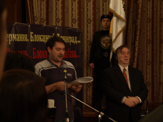 Александр Проханов на презентации книги "ХАМАС - хвала героям". Москва, ноябрь 2008 года 