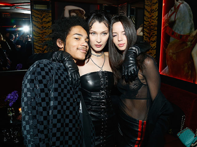 Лука Шабаш, Белла Хадид и Адриана Мора на Chrome Hearts X Bella Hadid Collaboration Launch