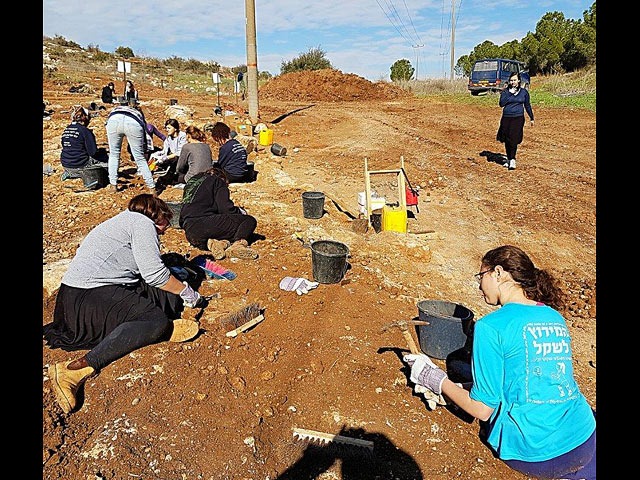Волонтеры на месте раскопок