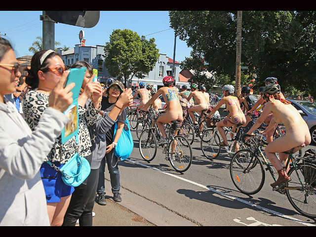 Голый велопробег в Мельбурне, 2015 год  
