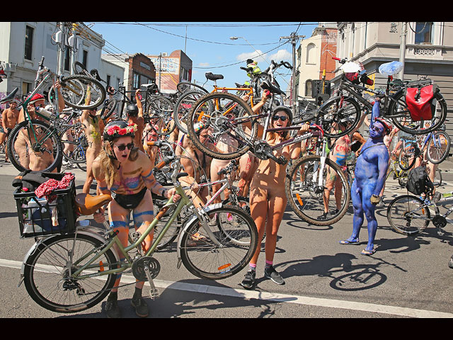 Голый велопробег в Мельбурне, 2015 год  