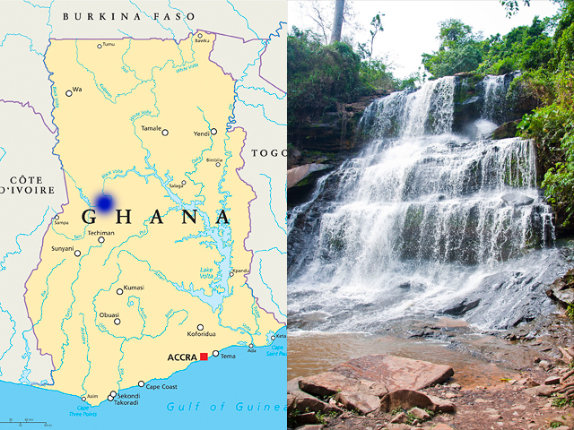 Водопады Кинтампо. Гана