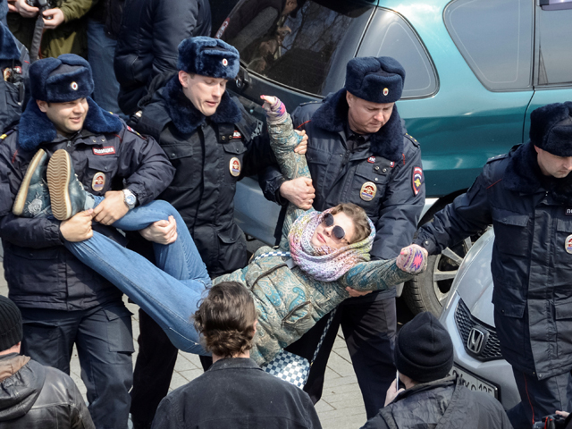 Акция протеста во Владивостоке. 26 марта 2017 года