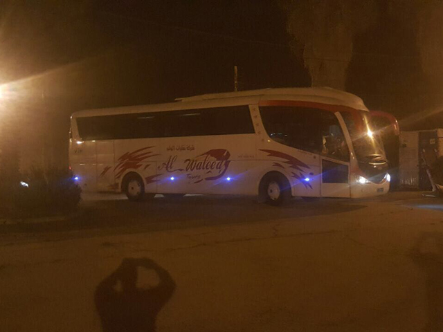 Автобус, на котором подвозили участников "акции солидарности"