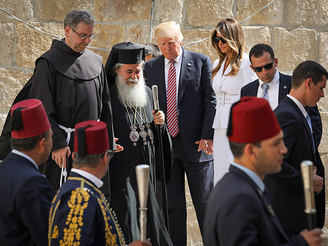 Президент США у стена Плача, Иерусалим, 22 мая 2017 года