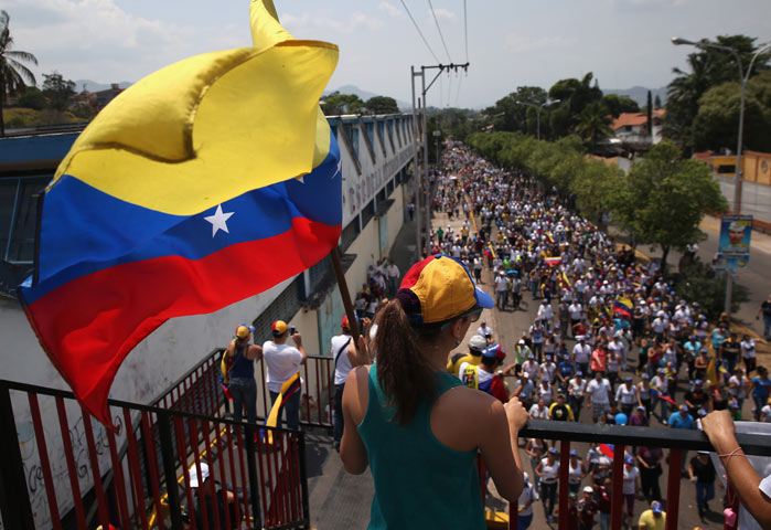 Антиправительственный митинг в Венесуэле   