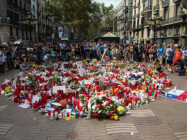 На месте теракта в Барселоне