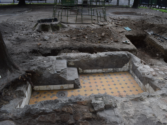 На месте раскопок в Вильнюсе