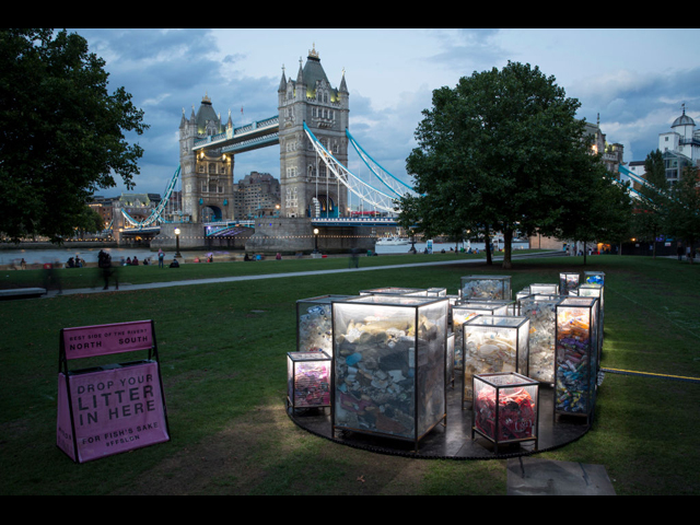 Инсталляция "Прах будущего". Лондон, 31 августа 2017 года