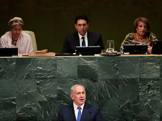 Биньямин Нетаниягу  на сессии ГА ООН. 19 сентября 2017 года