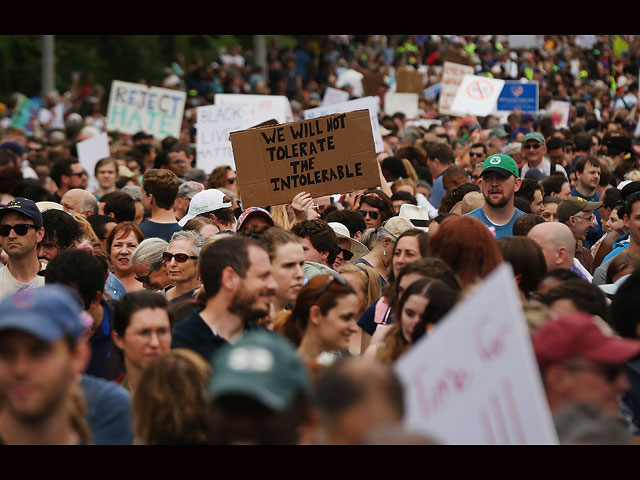 Марш солидарности, терпимости и ненависти в Бостоне