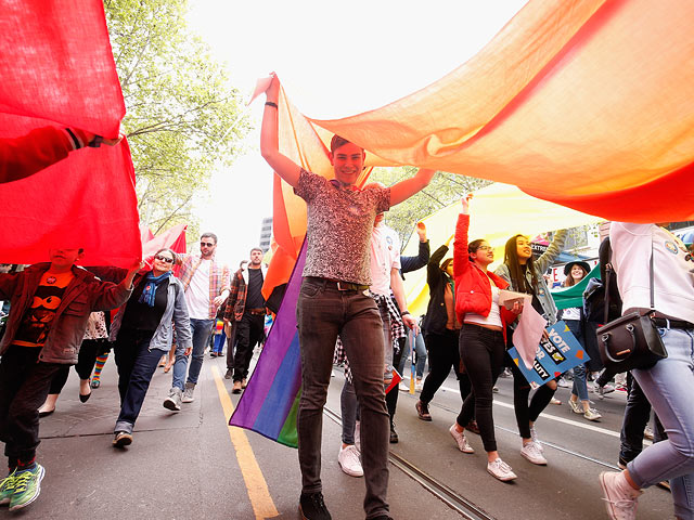 "Голосуем за!": митинг в поддержку однополых браков в Мельбурне