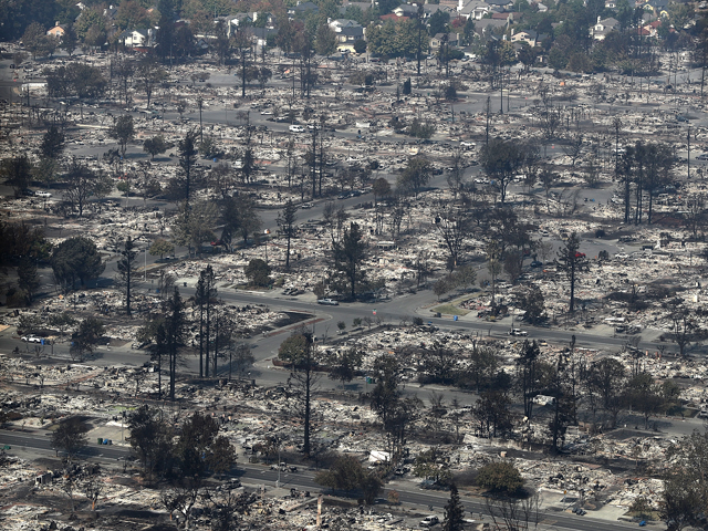 Лесные пожары в Калифорнии. Октябрь 2017 года