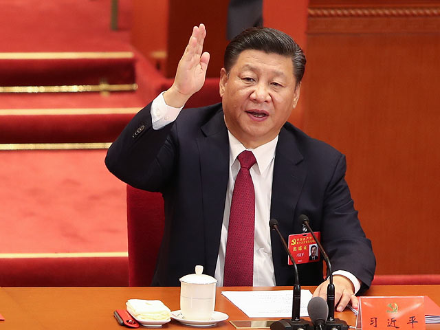 Си Цзиньпин на заседании компартии Китая. 24 октября 2017 года    