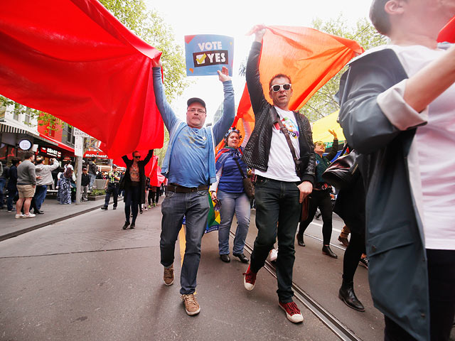 "Голосуем за!": митинг в поддержку однополых браков в Мельбурне