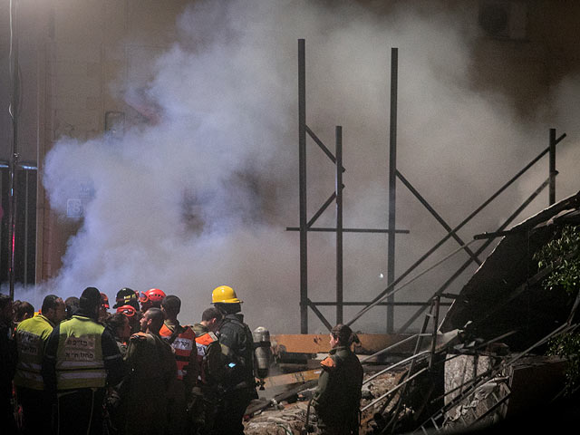 Взрыв и пожар в Яффо