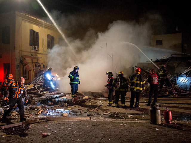 Взрыв и пожар в Яффо