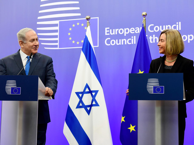 Премьер-министр Израиля Биньямин Нетаниягу и Верховный представитель Европейского союза по иностранным делам Федерика Могерини