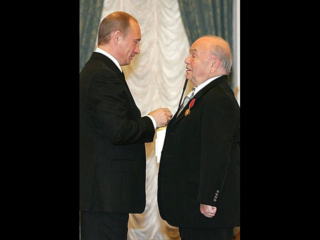 Владимир Путин и Владимир Шаинский, 2005 год