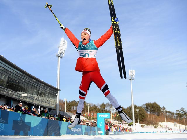 Олимпийской чемпионкой в гонке на 10 км стала норвежская лыжница Рагнхильд Хага