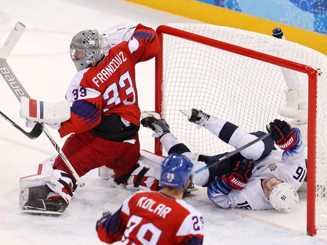 Хоккей. Чехи победили американцев в серии буллитов и вышли в полуфинал