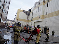 На месте пожара в Кемерово