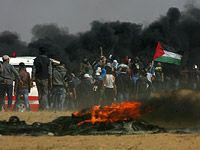 Участники "марша возвращения" в Газе