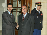Башар Асад и Жак Ширак. Париж, 17 декабря 2002 года