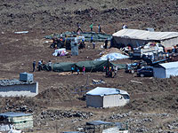 Лагерь сирийских беженцев на границе Израиля  