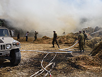 15 пожаров на границе с сектором Газы